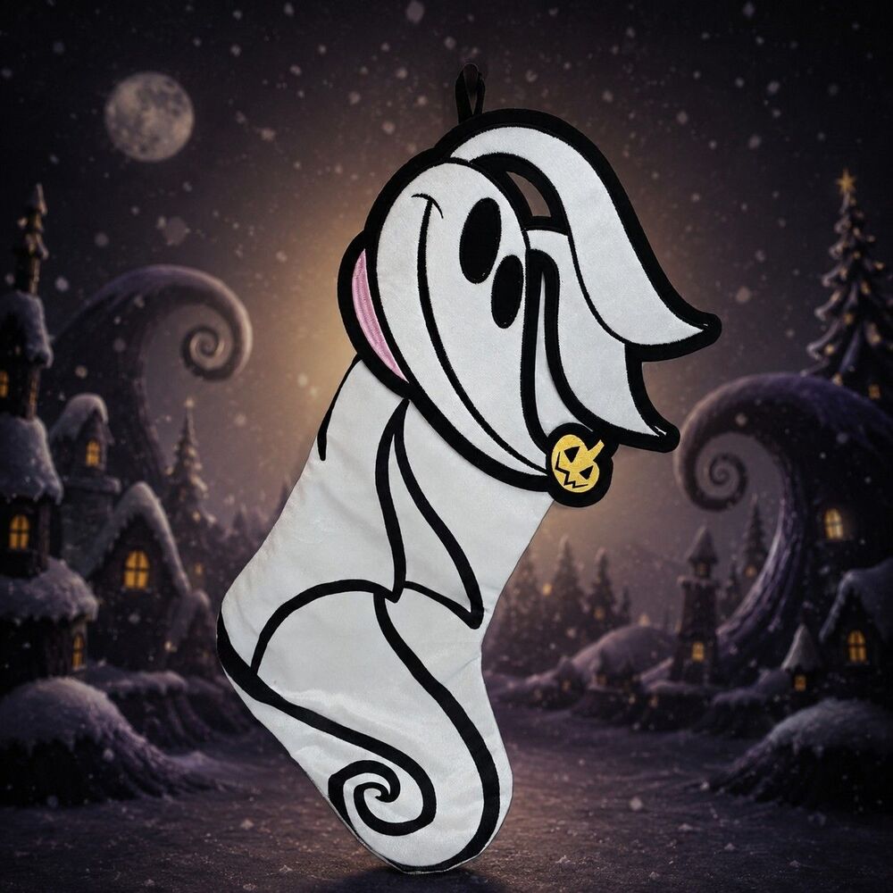 Disney Nightmare Before Christmas Zero Ghost Dog Character Christmas Stocking